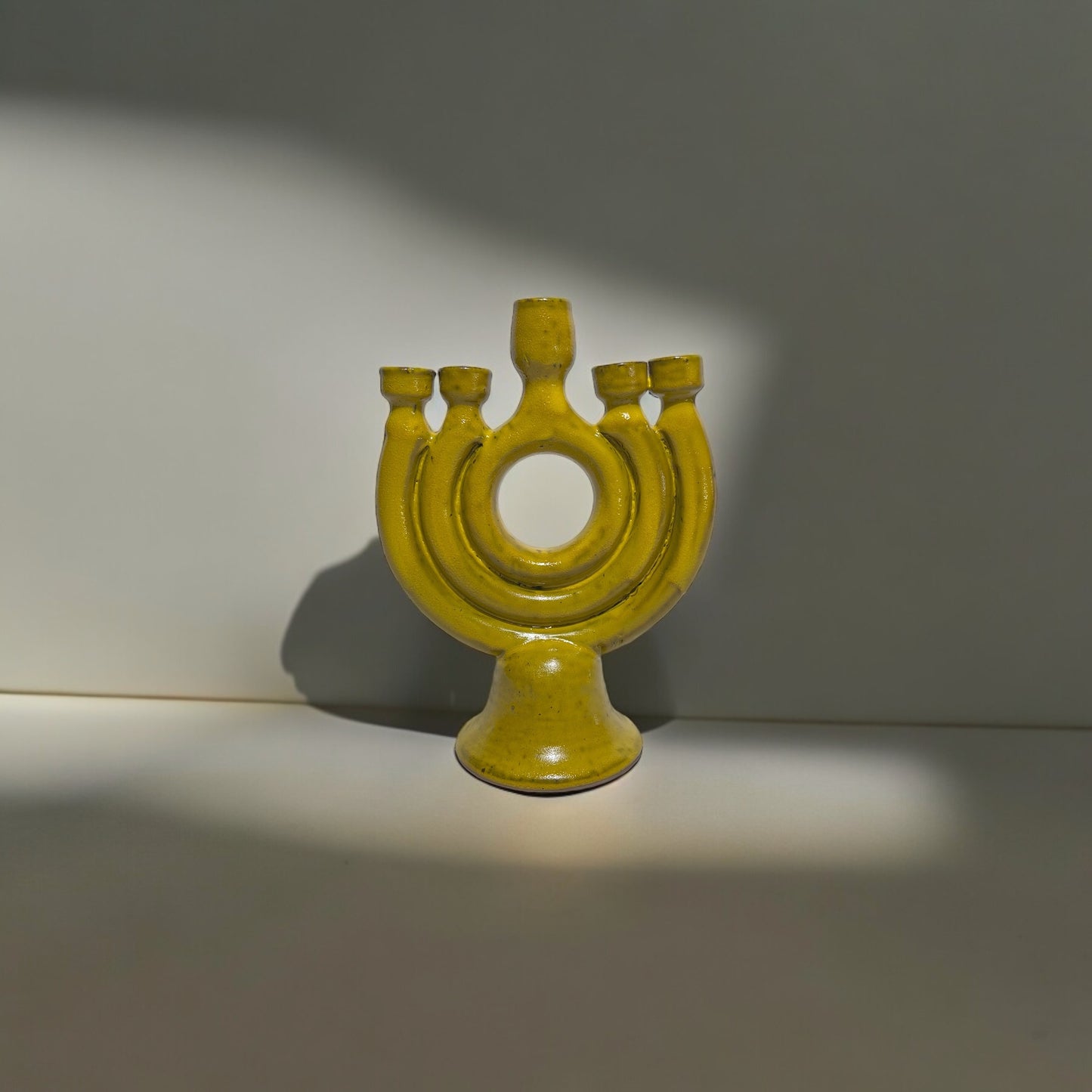 Golden Harmony Candle Holder