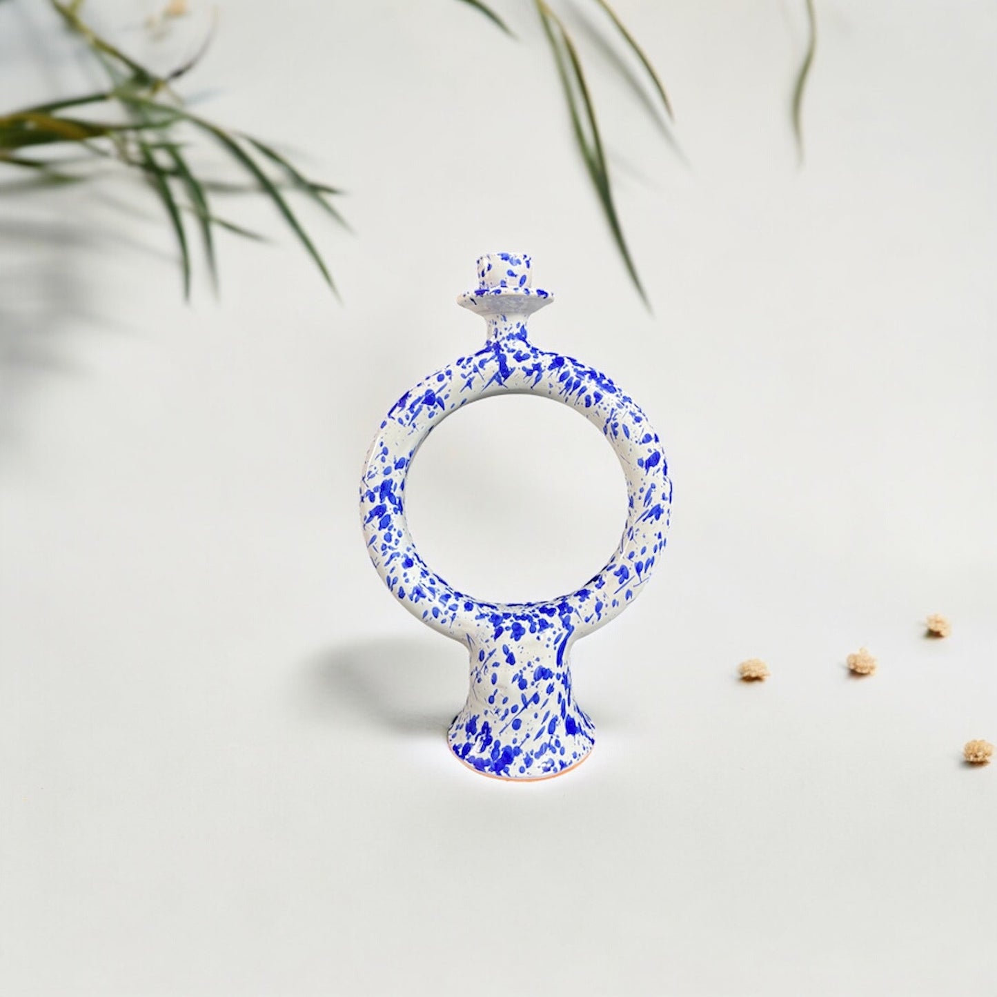 Azure Sparkle Candle Holder