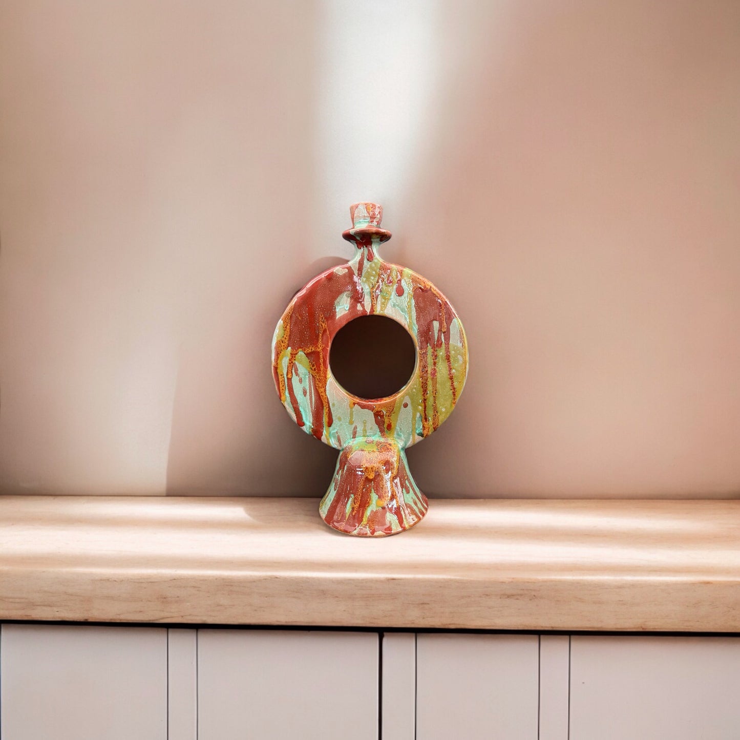 Ochre Cascade Candle Holder