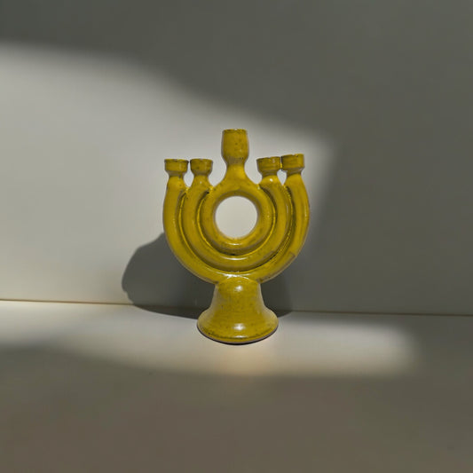 Golden Harmony Candle Holder