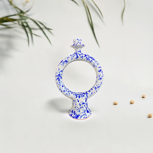 Azure Sparkle Candle Holder